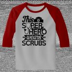 Raglan 3/4 Roundneck Shirt (Gray Body) Thumbnail