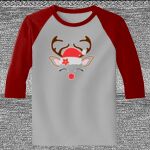 Raglan 3/4 Roundneck Shirt (Gray Body) Thumbnail