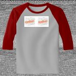 Raglan 3/4 Roundneck Shirt (Gray Body) Thumbnail