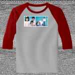 Raglan 3/4 Roundneck Shirt (Gray Body) Thumbnail