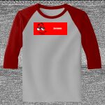 Raglan 3/4 Roundneck Shirt (Gray Body) Thumbnail