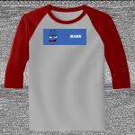 Raglan 3/4 Roundneck Shirt (Gray Body) Thumbnail