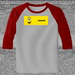 Raglan 3/4 Roundneck Shirt (Gray Body) Thumbnail