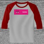 Raglan 3/4 Roundneck Shirt (Gray Body) Thumbnail