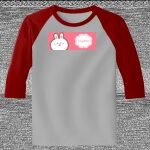 Raglan 3/4 Roundneck Shirt (Gray Body) Thumbnail