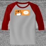 Raglan 3/4 Roundneck Shirt (Gray Body) Thumbnail