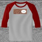 Raglan 3/4 Roundneck Shirt (Gray Body) Thumbnail