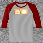 Raglan 3/4 Roundneck Shirt (Gray Body) Thumbnail