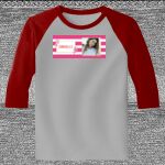 Raglan 3/4 Roundneck Shirt (Gray Body) Thumbnail