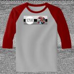 Raglan 3/4 Roundneck Shirt (Gray Body) Thumbnail