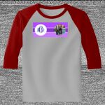 Raglan 3/4 Roundneck Shirt (Gray Body) Thumbnail