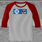 Raglan 3/4 Roundneck Shirt (Gray Body) Thumbnail