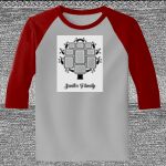 Raglan 3/4 Roundneck Shirt (Gray Body) Thumbnail