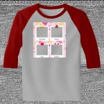 Raglan 3/4 Roundneck Shirt (Gray Body) Thumbnail