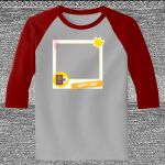 Raglan 3/4 Roundneck Shirt (Gray Body) Thumbnail