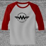 Raglan 3/4 Roundneck Shirt (Gray Body) Thumbnail