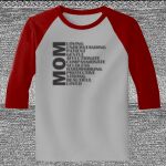 Raglan 3/4 Roundneck Shirt (Gray Body) Thumbnail