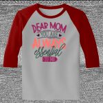 Raglan 3/4 Roundneck Shirt (Gray Body) Thumbnail