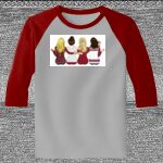 Raglan 3/4 Roundneck Shirt (Gray Body) Thumbnail