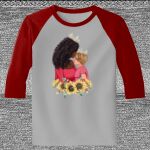 Raglan 3/4 Roundneck Shirt (Gray Body) Thumbnail