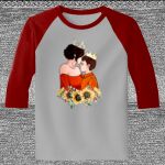 Raglan 3/4 Roundneck Shirt (Gray Body) Thumbnail