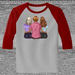 Raglan 3/4 Roundneck Shirt (Gray Body) Thumbnail