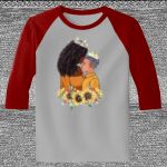 Raglan 3/4 Roundneck Shirt (Gray Body) Thumbnail