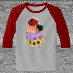 Raglan 3/4 Roundneck Shirt (Gray Body) Thumbnail