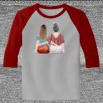 Raglan 3/4 Roundneck Shirt (Gray Body) Thumbnail