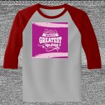 Raglan 3/4 Roundneck Shirt (Gray Body) Thumbnail