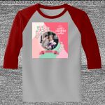 Raglan 3/4 Roundneck Shirt (Gray Body) Thumbnail