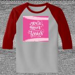 Raglan 3/4 Roundneck Shirt (Gray Body) Thumbnail