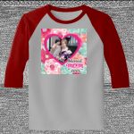 Raglan 3/4 Roundneck Shirt (Gray Body) Thumbnail