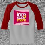 Raglan 3/4 Roundneck Shirt (Gray Body) Thumbnail