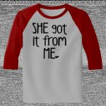 Raglan 3/4 Roundneck Shirt (Gray Body) Thumbnail