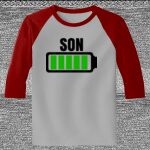 Raglan 3/4 Roundneck Shirt (Gray Body) Thumbnail