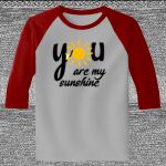 Raglan 3/4 Roundneck Shirt (Gray Body) Thumbnail