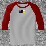 Raglan 3/4 Roundneck Shirt (Gray Body) Thumbnail