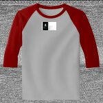 Raglan 3/4 Roundneck Shirt (Gray Body) Thumbnail