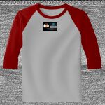 Raglan 3/4 Roundneck Shirt (Gray Body) Thumbnail