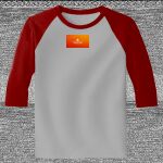 Raglan 3/4 Roundneck Shirt (Gray Body) Thumbnail