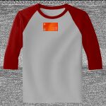 Raglan 3/4 Roundneck Shirt (Gray Body) Thumbnail