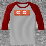 Raglan 3/4 Roundneck Shirt (Gray Body) Thumbnail
