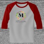 Raglan 3/4 Roundneck Shirt (Gray Body) Thumbnail