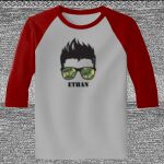 Raglan 3/4 Roundneck Shirt (Gray Body) Thumbnail