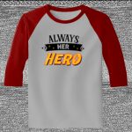 Raglan 3/4 Roundneck Shirt (Gray Body) Thumbnail