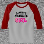 Raglan 3/4 Roundneck Shirt (Gray Body) Thumbnail