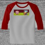 Raglan 3/4 Roundneck Shirt (Gray Body) Thumbnail