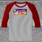 Raglan 3/4 Roundneck Shirt (Gray Body) Thumbnail