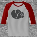 Raglan 3/4 Roundneck Shirt (Gray Body) Thumbnail